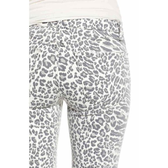 Current/Elliott The Stiletto  Cropped Skinny Jeans in Warped Leopard - Picture 3 of 6